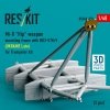 RESKIT RSU48-0550 Mi-8 Hip weapon mounting frame with BD3-57KrV for Trumpeter kit (UKRAINE Late) (2 pcs) (3D Printed) (1/48)